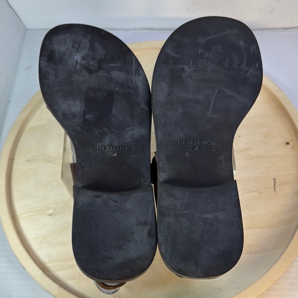 Women’s G.H. Bass & Co Leather Brown Sandals Size 7m - Picture 7 of 9